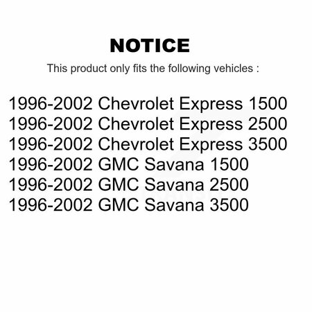 Tor Front Steering Idler Arm For 1996-2002 Chevrolet Express 3500 GMC 1500 2500 Savana TOR-K6512T